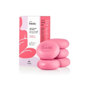 Jabones frambuesa y pimienta rosa 5 unidades de 90 g c/u