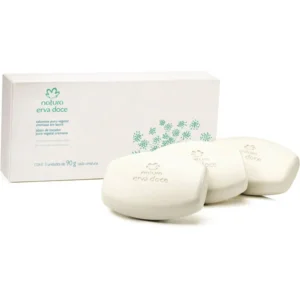 Erva Doce Jabones puro vegetal cremosos en barra Caja con 3 jabones de 90 g cada uno