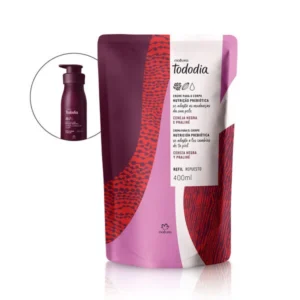 Repuesto Tododia Hidratante corporal cereza negra y praline 400 ml